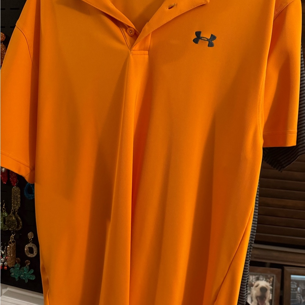 Under Armour Men's Orange golf Shirt